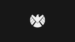 Enkel Svart Marvel Shield-logo Wallpaper
