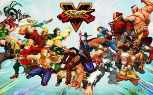 Klar til at duelle i Street Fighter 4k! Wallpaper