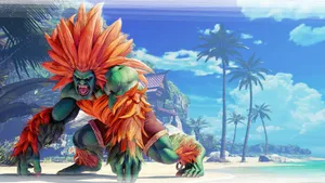 Street Fighter 4k Blanka på ø Paradis Tapet Wallpaper