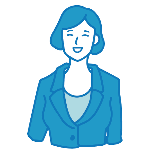 営業の女性イラスト(笑顔)