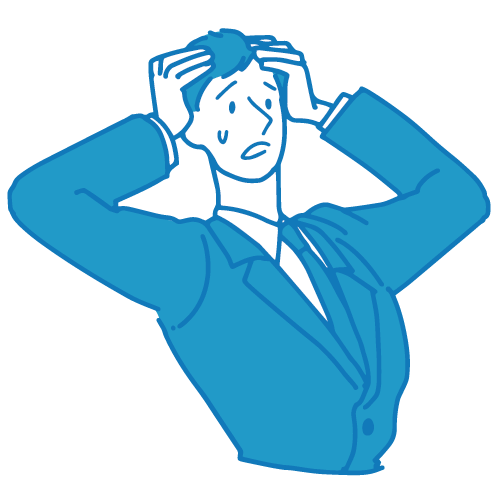 営業の男性イラスト(困る)