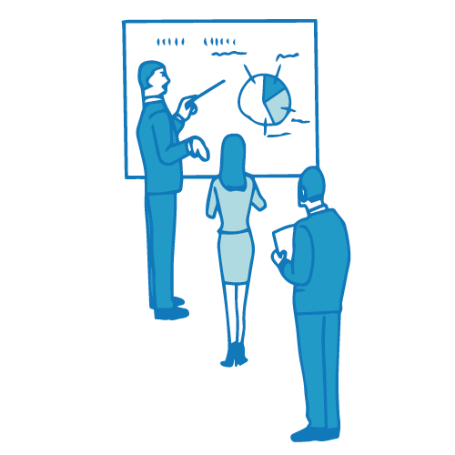 会議のスライドイラスト