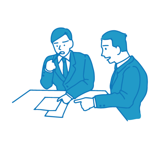会議のイラスト(2人)