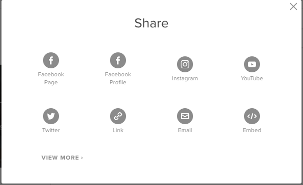 Click the share option and then choose the link option