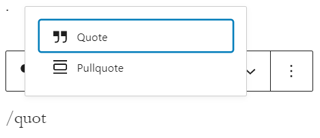 Shortcut to add Quote block