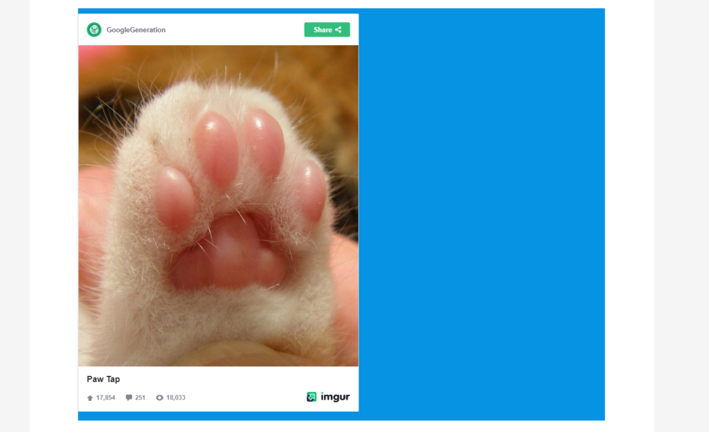 Imgur embed with a blue background.