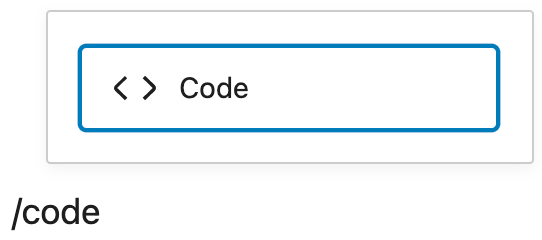 Code block keyboard shortcut