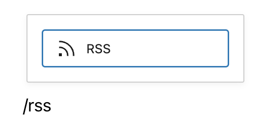 Adding RSS block via the WordPress slash command /rss