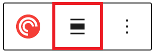 Change alignment button on the Pocket Casts Embed block toolbar