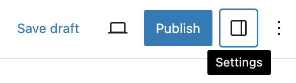 Toggle block settings
