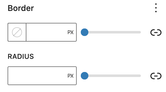Search block border settings
