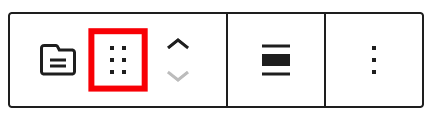 Drag and drop block moving tools on the toolbar