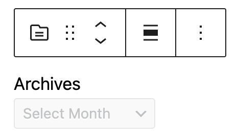 The archive block with the label shown