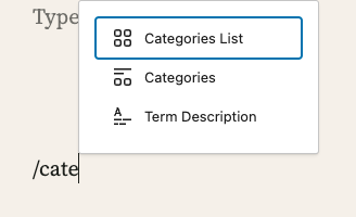 Add categories with a slash command
