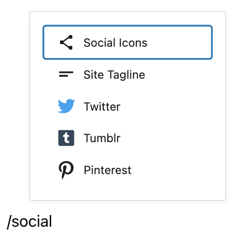 How to quickly add Social Icons block