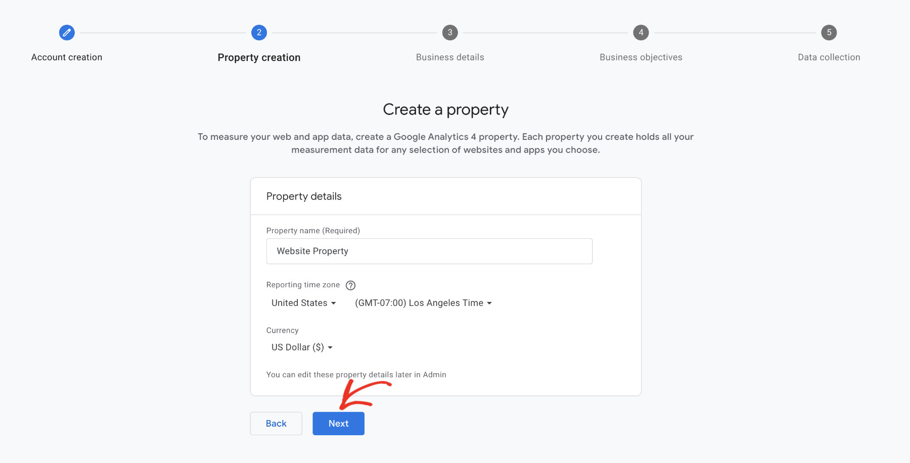 How to add Google Analytics to WordPress: Signing up for Google Analytics Step 5