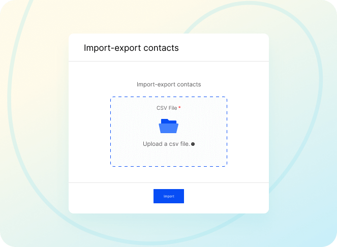 Import-export contacts in the WordPress CRM