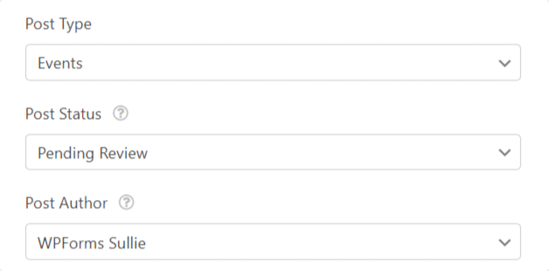 Post submission addon - post type mapping - WPForms Post submission addon - post type mapping