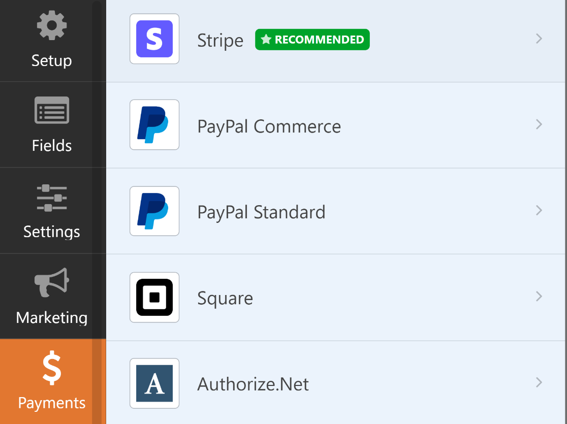 WPForms Payment Gateways - WPForms Pasarelas de pago en WPForms