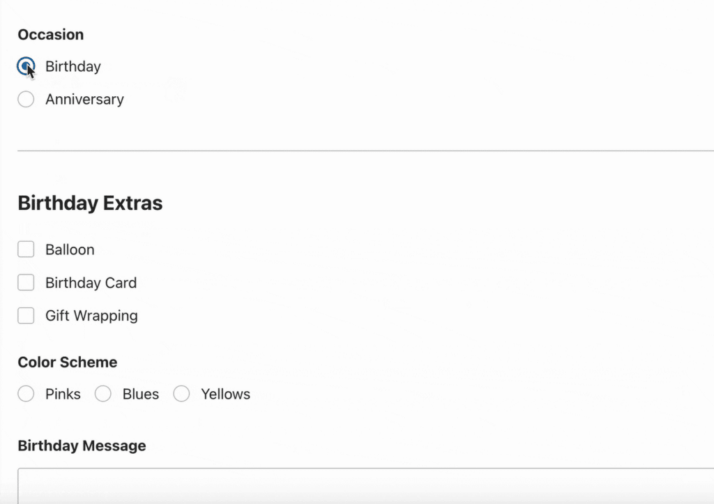 レイアウト条件付きロジック