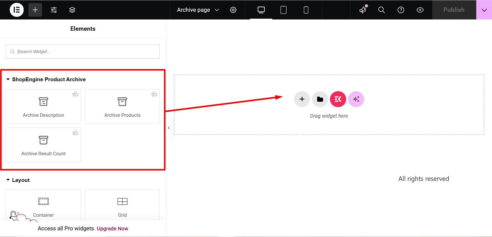 Skonfiguruj szablon strony archiwum WooCommerce