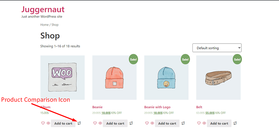 Moduł porównania produktów na stronie sklepu