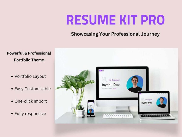 Resume Kit Pro WordPress Resume/Portfolio WordPress Theme
