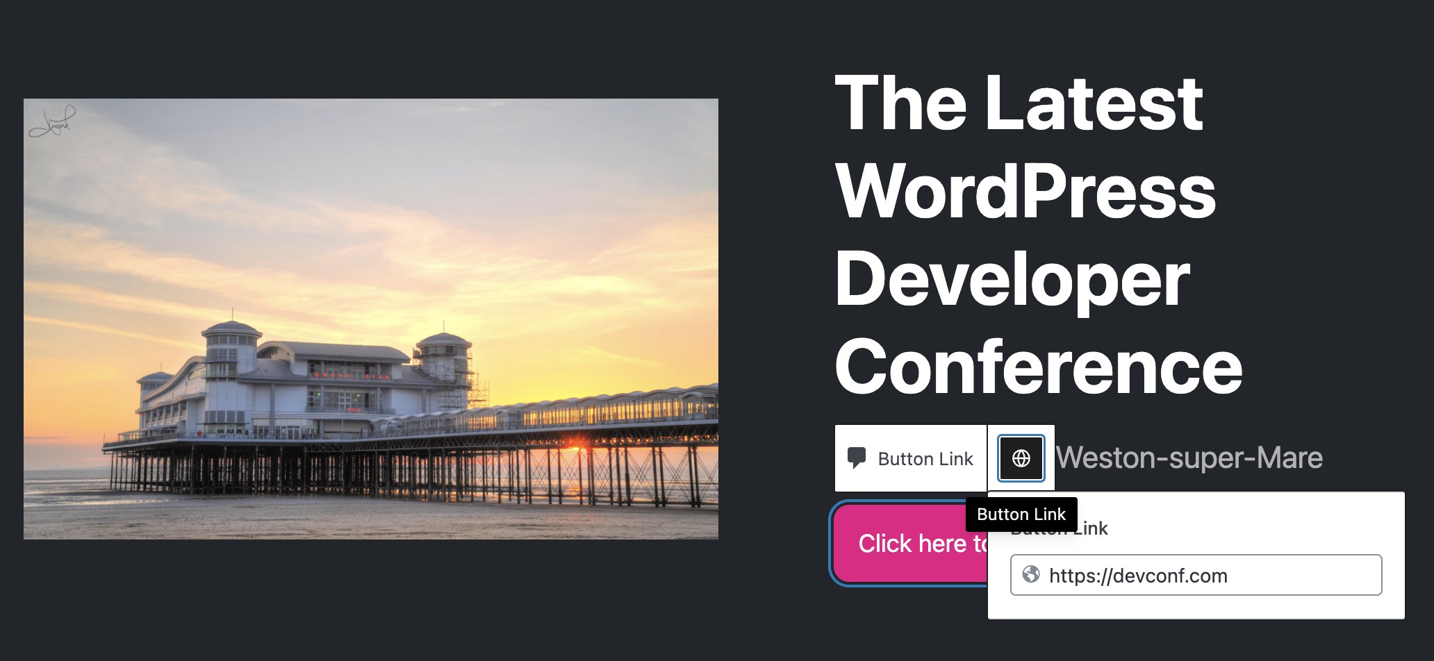 ACF Inline Editing demo of toolbar editing.