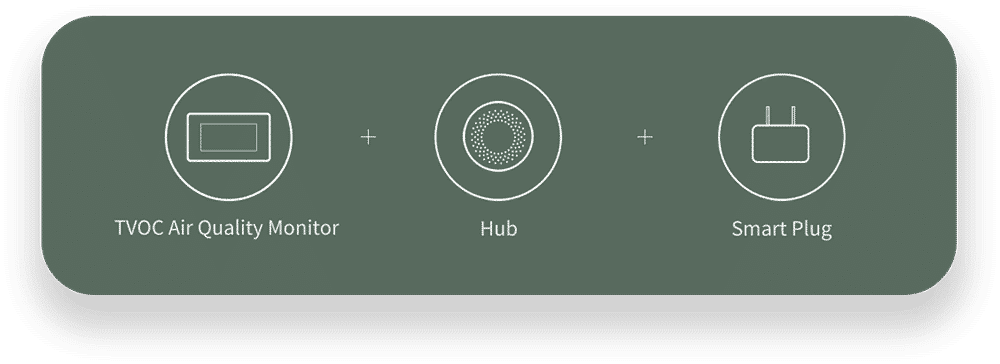 tvoc air quality monitor + hub + smart sensor