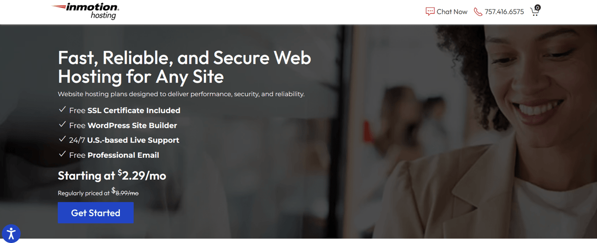 inmotion email hosting services for business