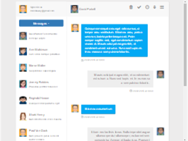 HTML and CSS UI component example: messages like material design