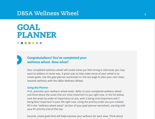 Wellness Wheel Goal Planner