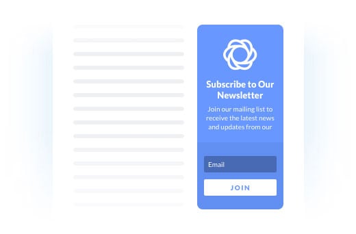 Widget Area Opt-In Form