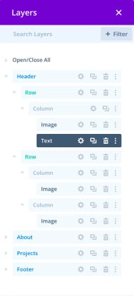Divi Builder UI Layers