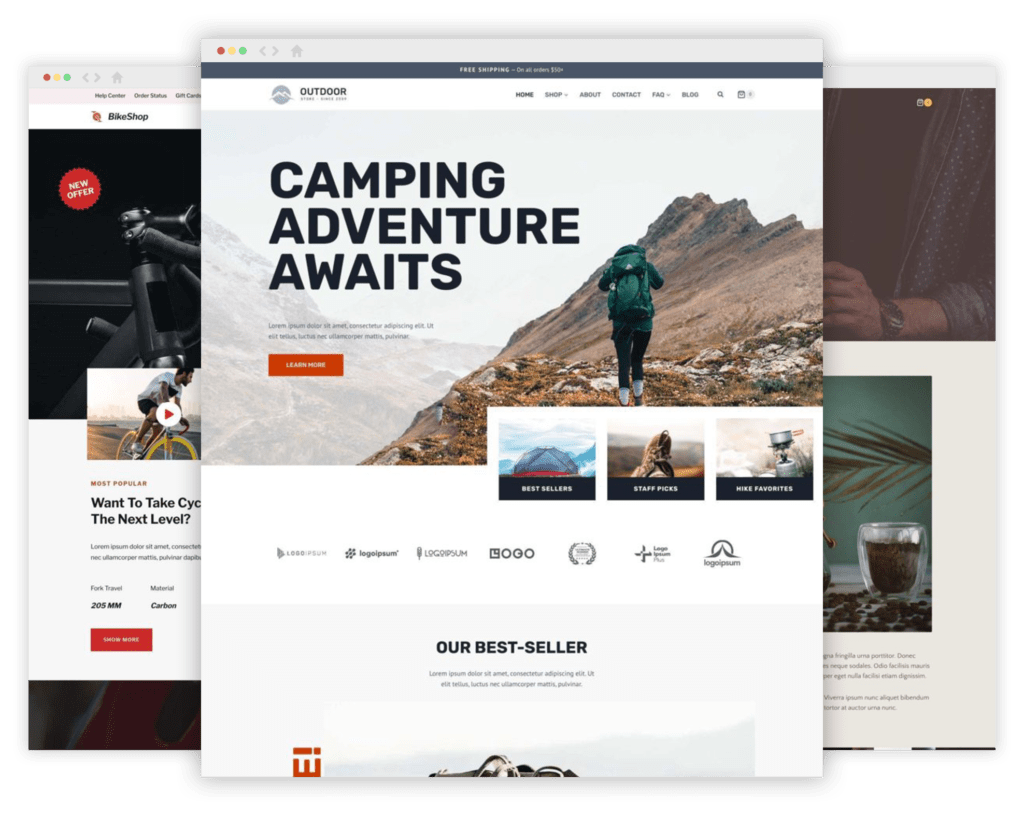 Examples of ecommerce related starter templates