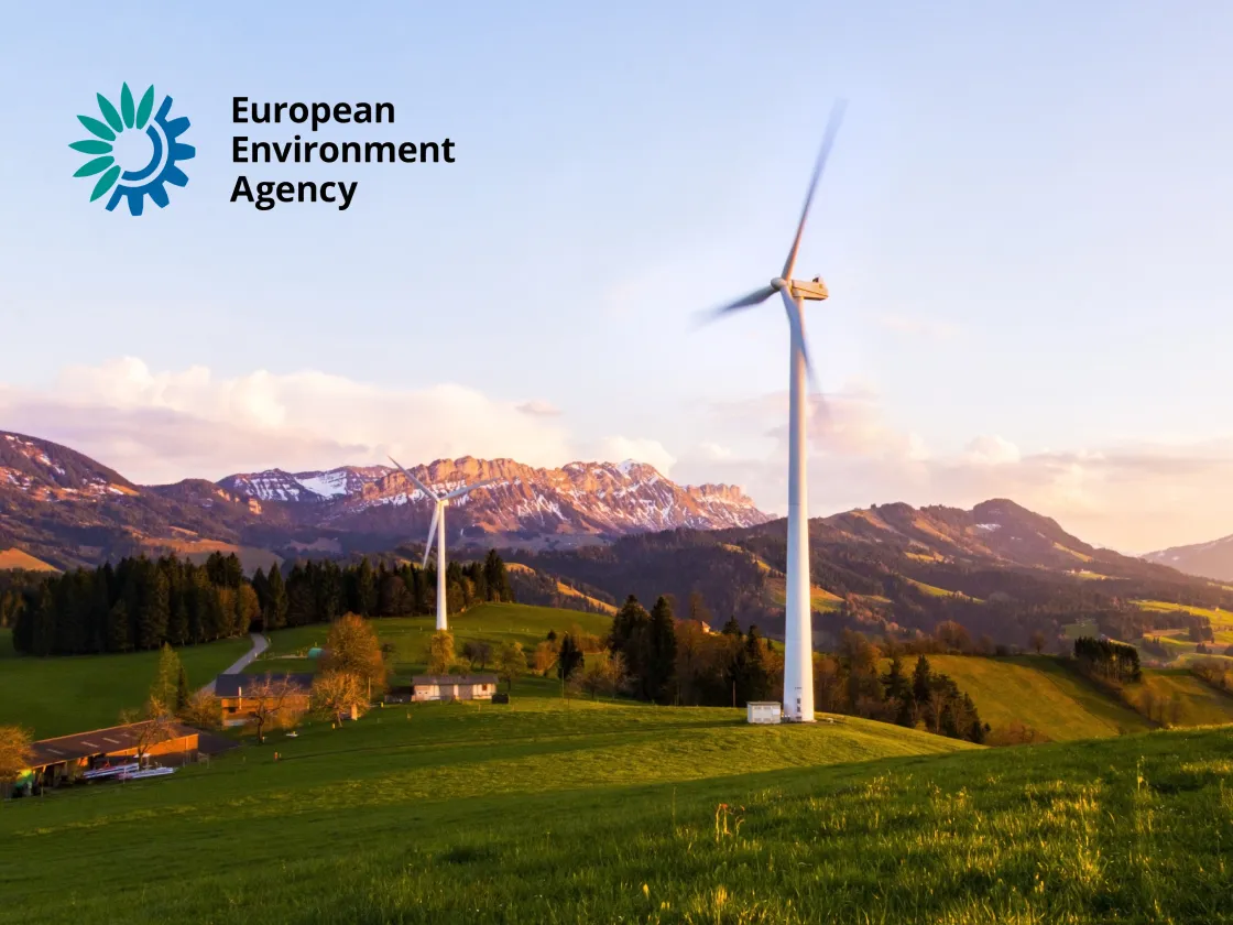 European Environment Agency Matrix Internet Countryside with turbines on hilltops
