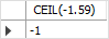 MySQL CEIL with negative number