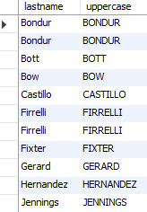 MySQL UPPER Function