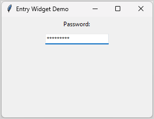 tkinter entry password