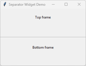 tkinter horizontal separator