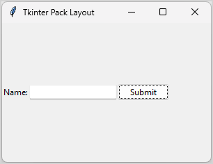 tkinter pack side demo