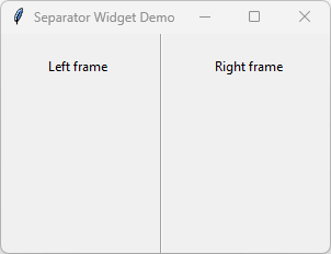 tkinter vertical separator