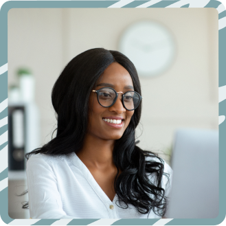 Woman working on computer