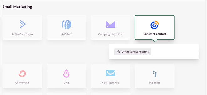 connect an email marketing service