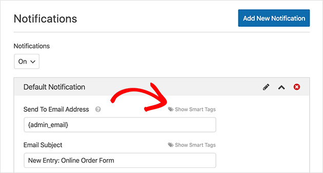 wpforms show smart tags
