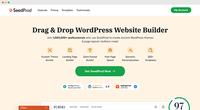 Construtor de sites WordPress SeedProd Drag and Drop