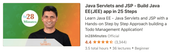 Java Servlets and JSP - Build Java EE(JEE) app in 25 Steps Image