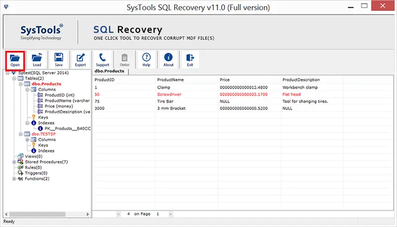 preview sql database