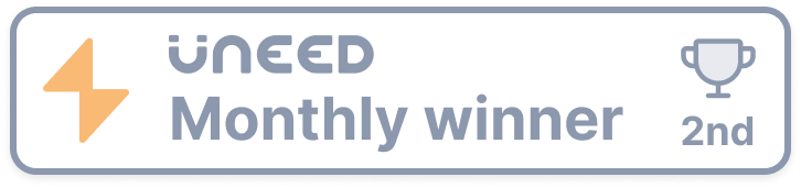 Uneed Product of the Month #2 Badge