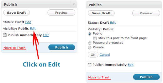 Visibilità del post